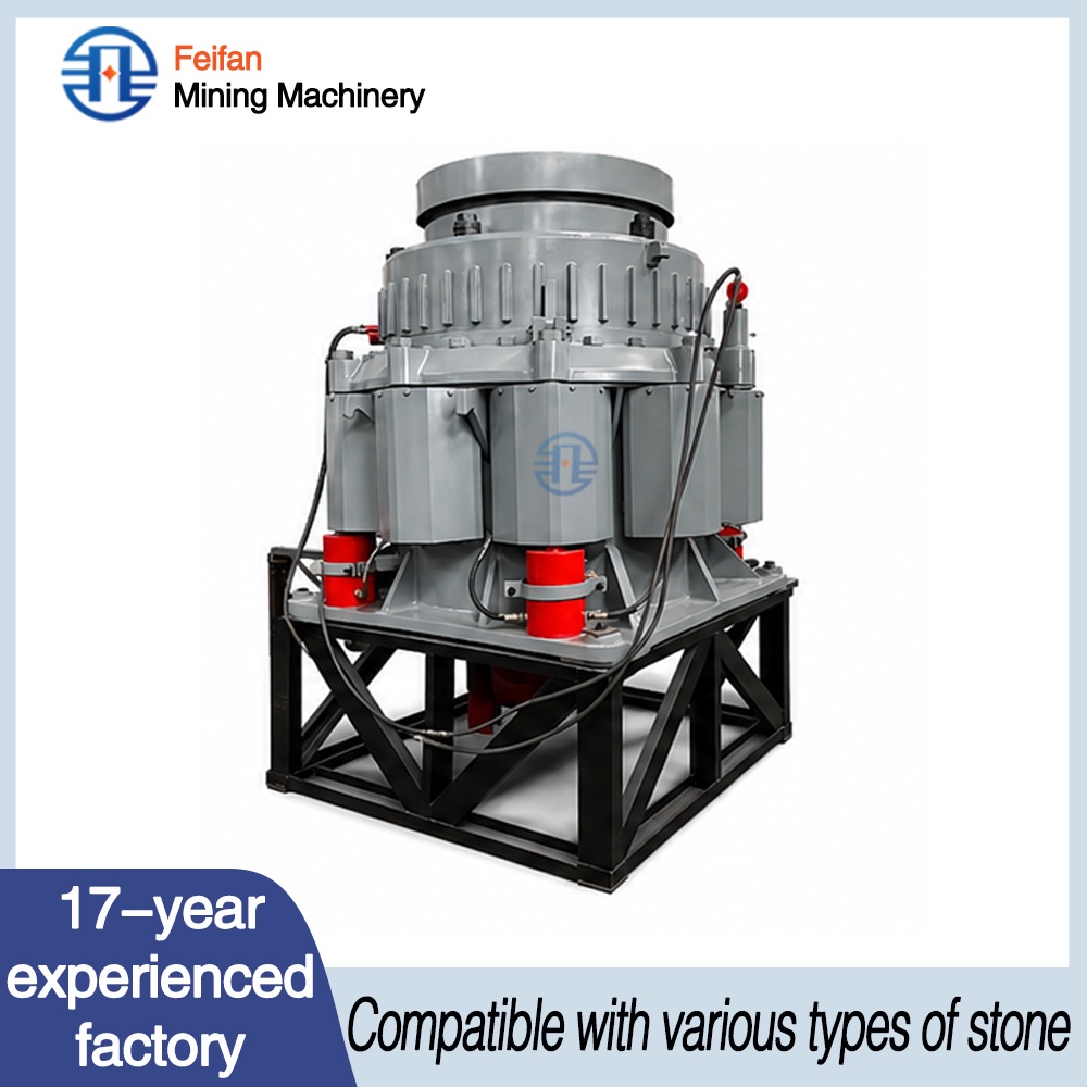 FEIFAN Precise Discharge Adjustment Cone Crusher With CE Certificate For Construction Waste Recycling Machine