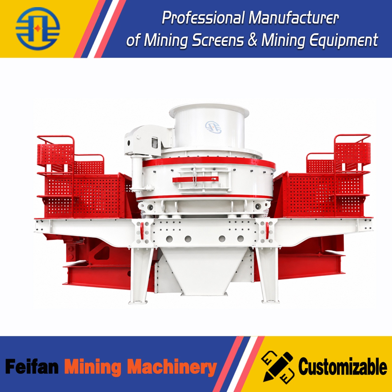 FEIFAN CE Approved VSI-6000 With Low Operating Cost And Annular Liner For Rural Construction Aggregate And Waste Rock VSI Crusher