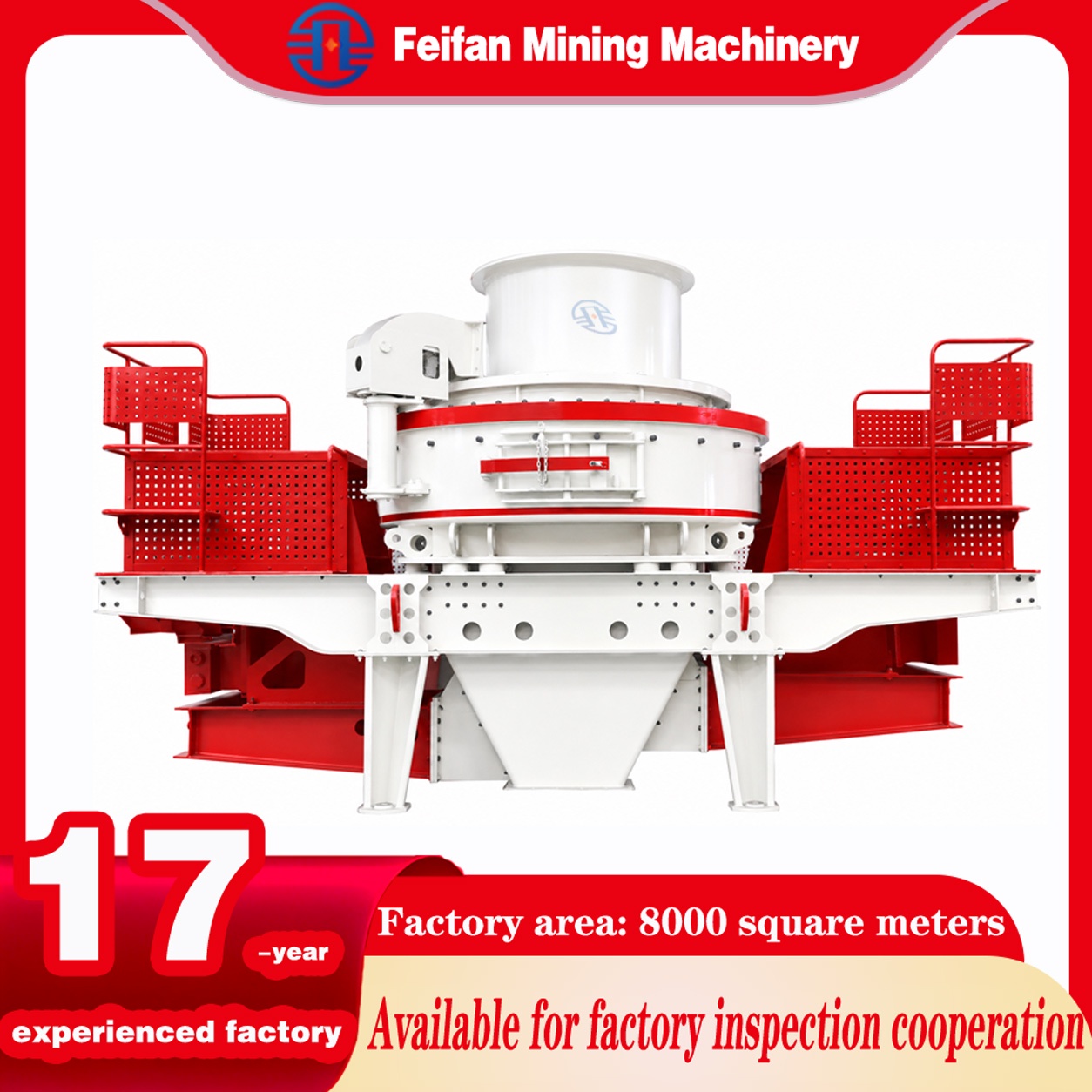 FEIFAN High Efficiency Dual Crushing Modes VSI-7000 With Wear Resistant Liner And Vibration Monitor For Mixed Stone Sand Making VSI Crusher