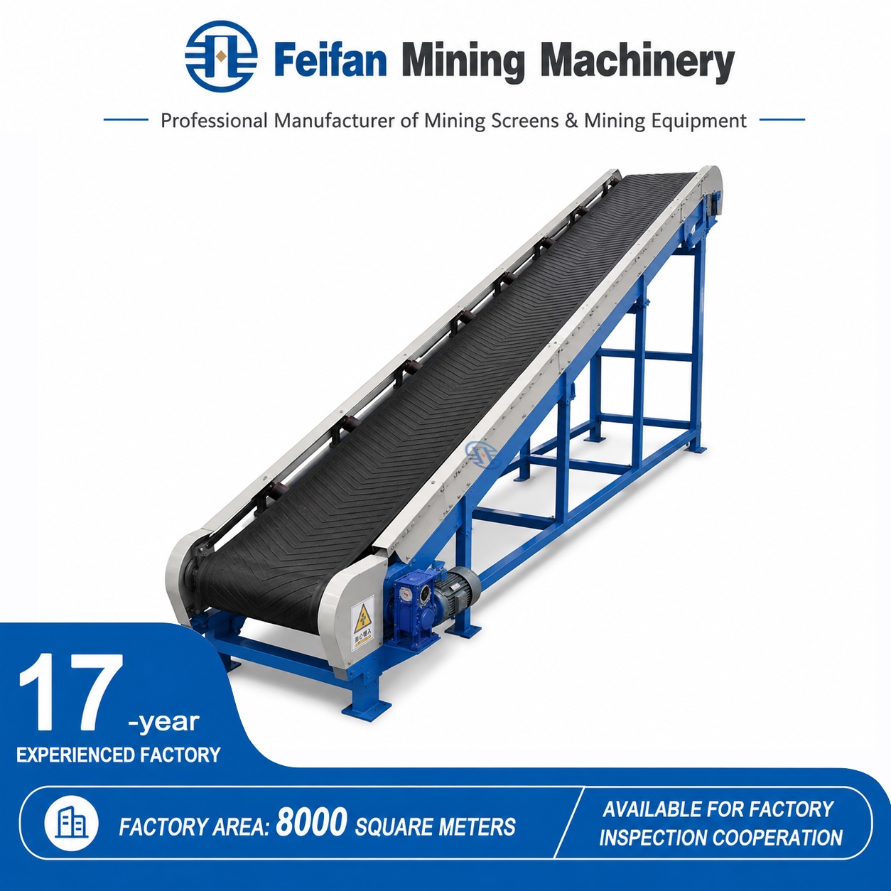 Power Saving Belt Conveyor | Delivery Gear for Long-Distance Mine Material, Aggregate Stone