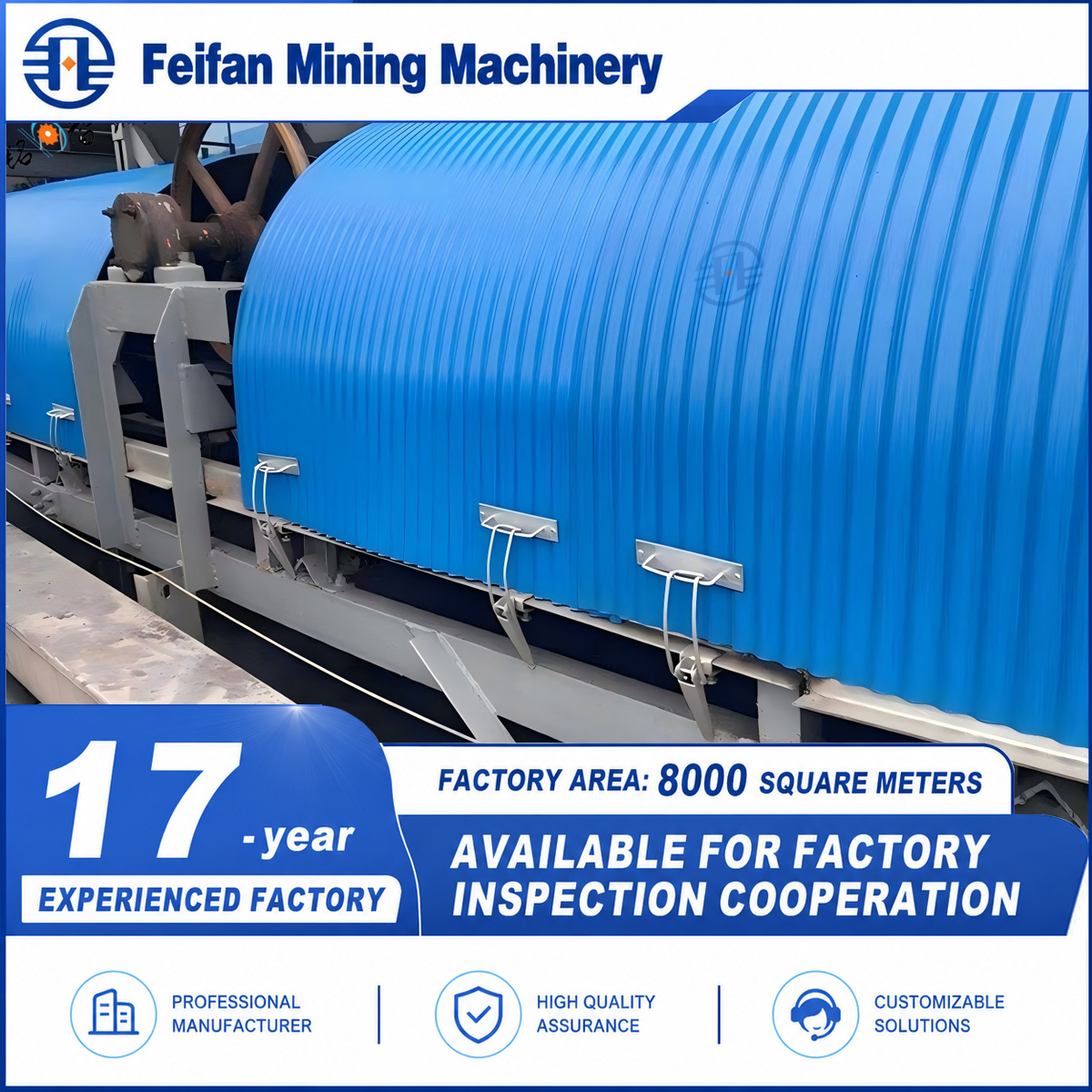 FEIFAN OEM Stone Quarry Conveyor Accessories Belt Cleaner Scraper Skirt Board Sealing System For Mining Aggregate Belt System