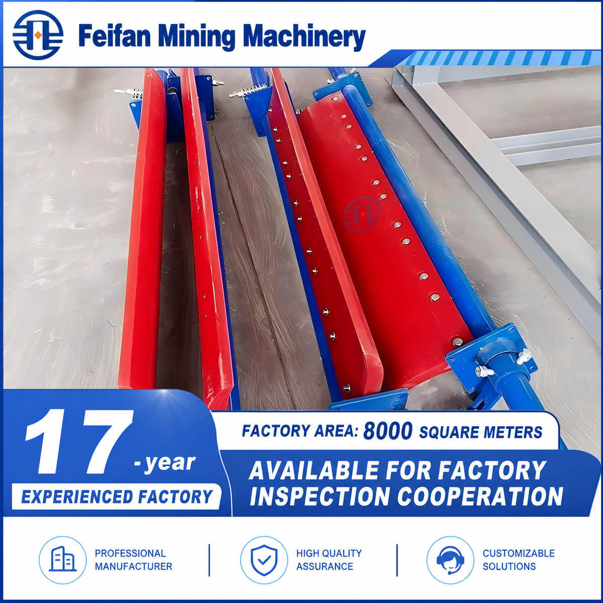 FEIFAN OEM Quarry Mining Belt Conveyor Frame Support Structure Steel Conveyor Frame Parts For Sand Gravel Plant Equipment-(1)