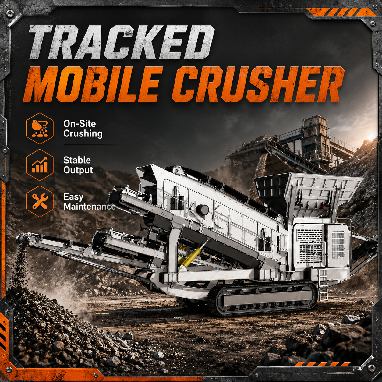 FEIFAN OEM Factory Direct Sale Mobile Crusher Plant For Quarry And Construction Waste Crawler Mobile 