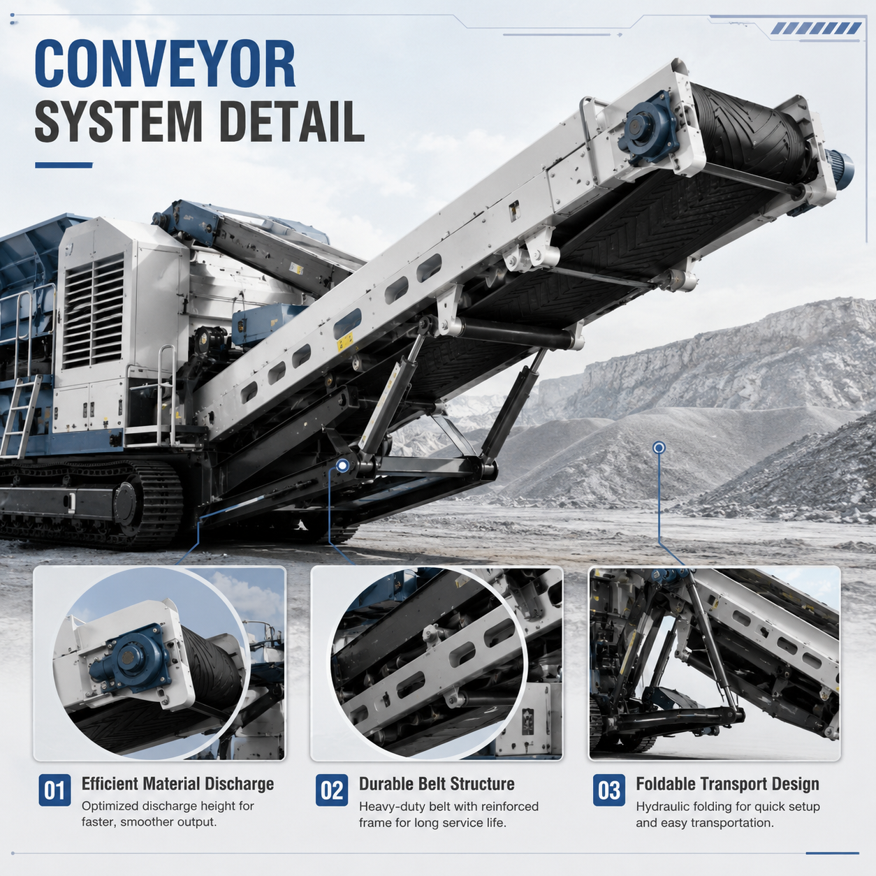 FEIFAN OEM Large Capacity Rock Crushing Machine For Mining And Quarry Industry Crawler Mobile Crushing Station