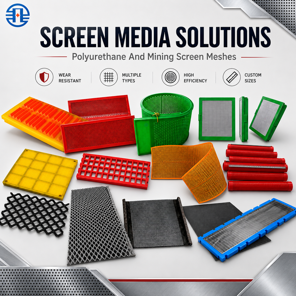 OEM high tensile mining quarry rock stone sand sieve crusher manganese steel woven crimped wire vibrating screen mesh