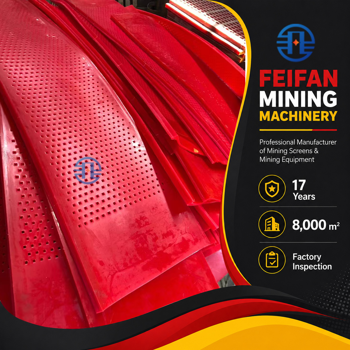 OEM manganese steel quarry mining screen mesh crimped wire crusher vibrating screen mesh