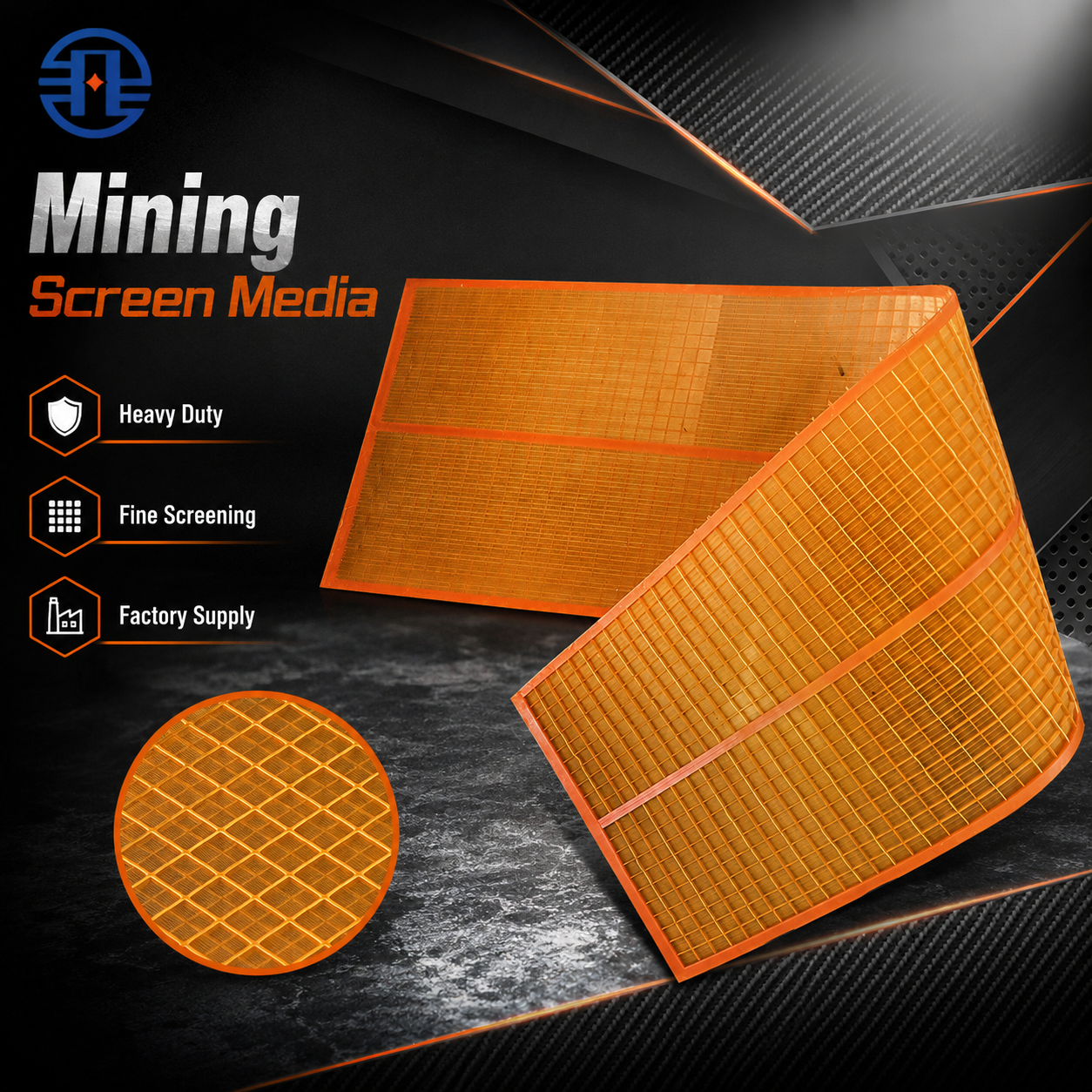OEM custom size circular stone sand sieve crusher screen mesh vibrating screen mesh
