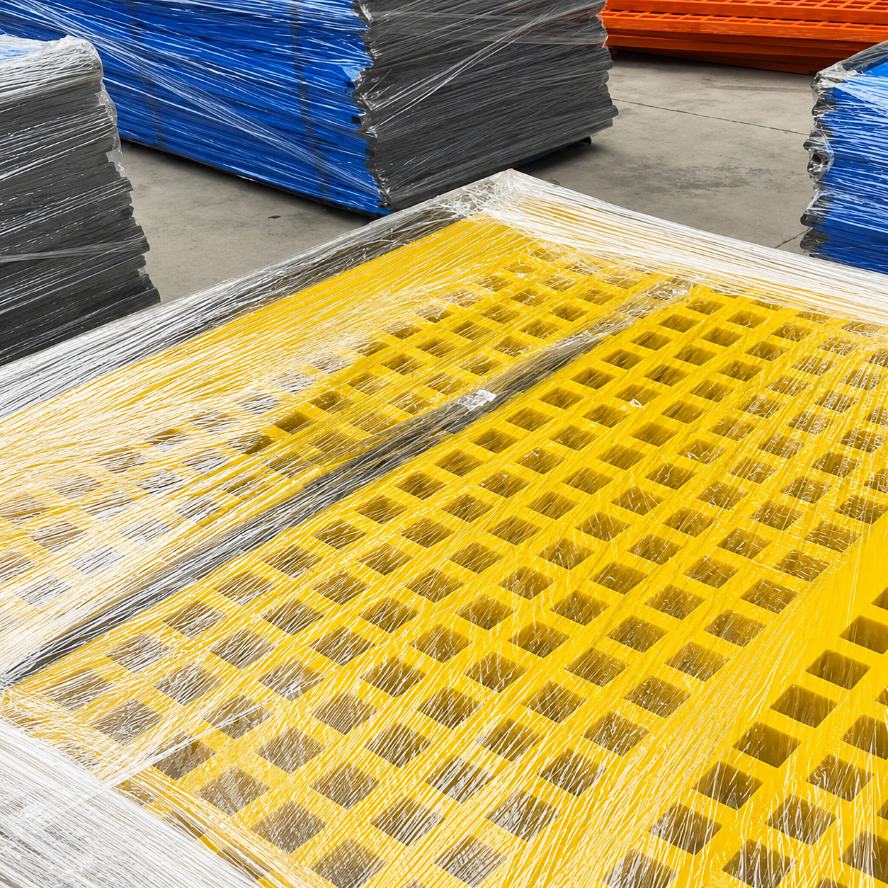 FEIFAN OEM Heavy Duty Anti Clogging Screen for Wet Quarry Processing Polyurethane Screen Panel