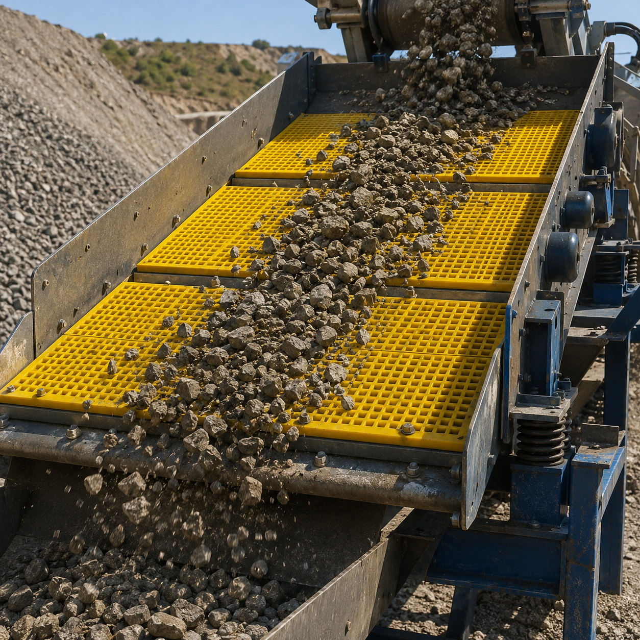 FEIFAN OEM Self Cleaning Flexible Panel for High Moisture Sand and Gravel Polyurethane Vibrating Screen Panel