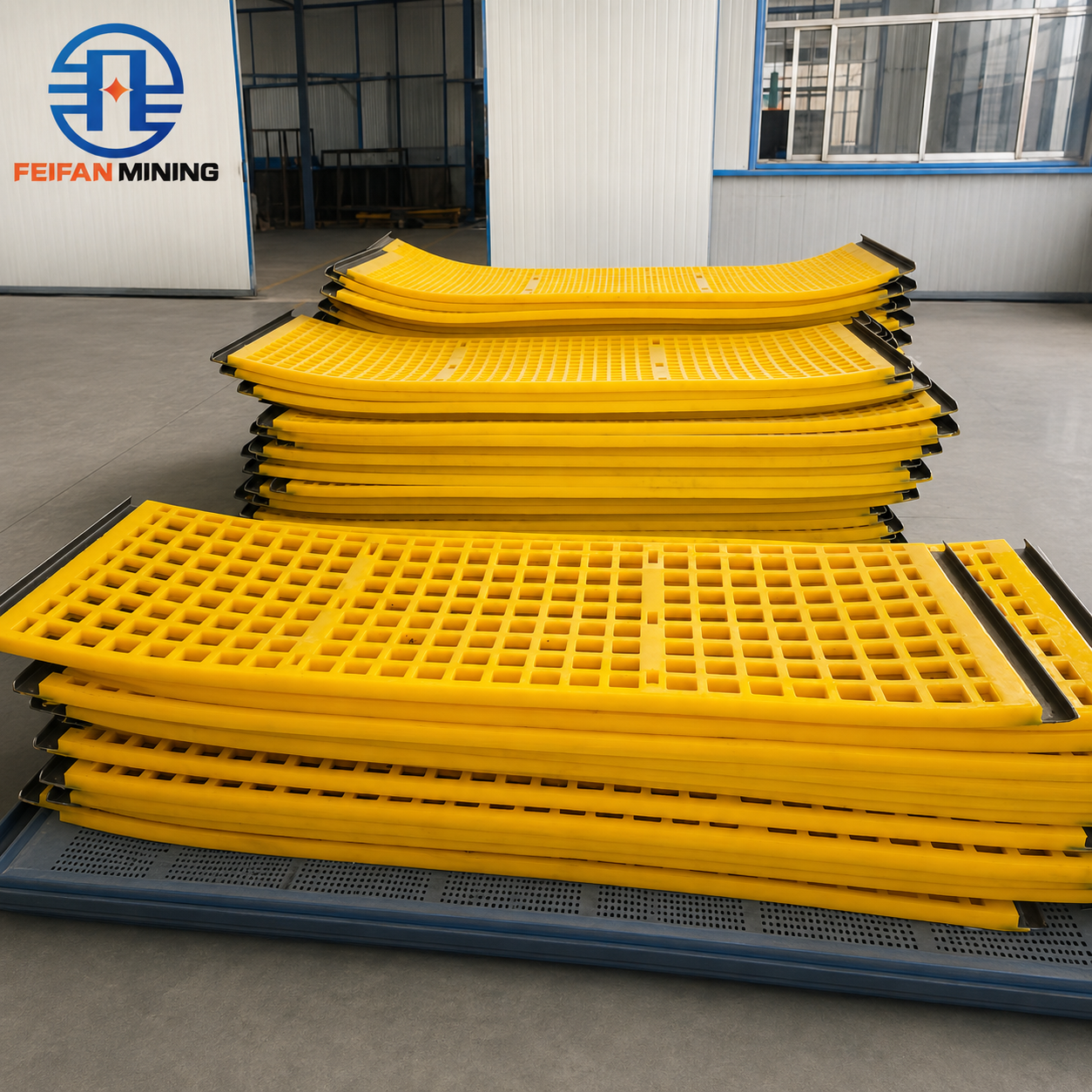 FEIFAN OEM Custom Urethane Screen Panels Manufacturer for Quarry Mining Aggregate Plant Vibrating Screen Spare Parts