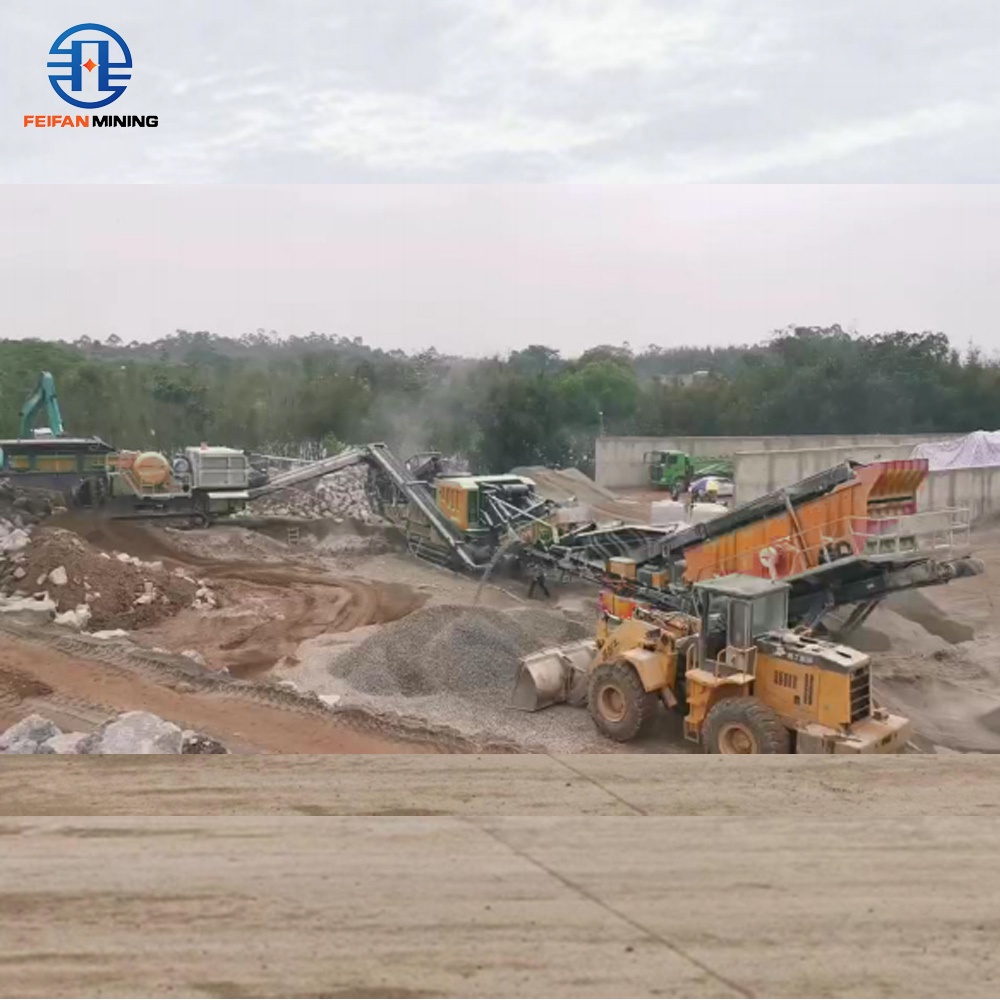 FEIFAN OEM High Capacity Quarry Stone Crusher Plant For Mining Aggregate Production Crawler Mobile Crushing Station