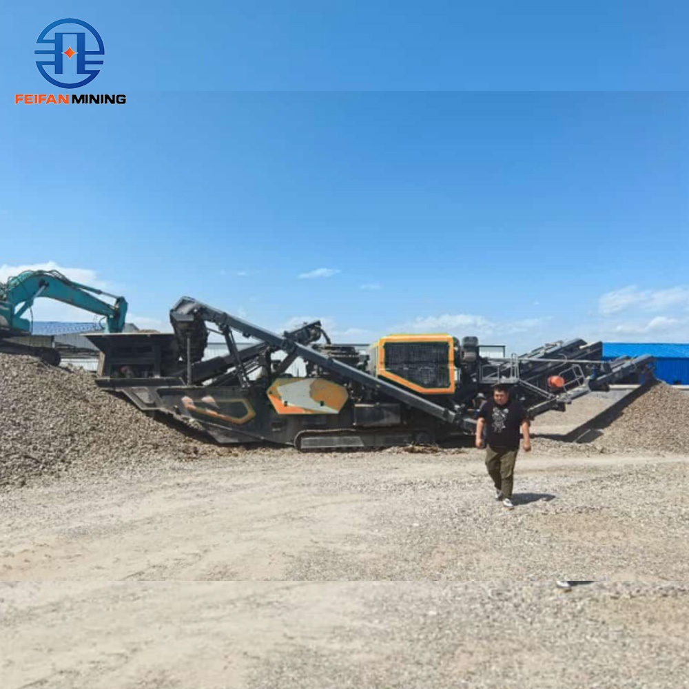FEIFAN OEM High Efficiency Aggregate Production Line Equipment For Hard Rock Crushing Crawler Mobile Crushing Station