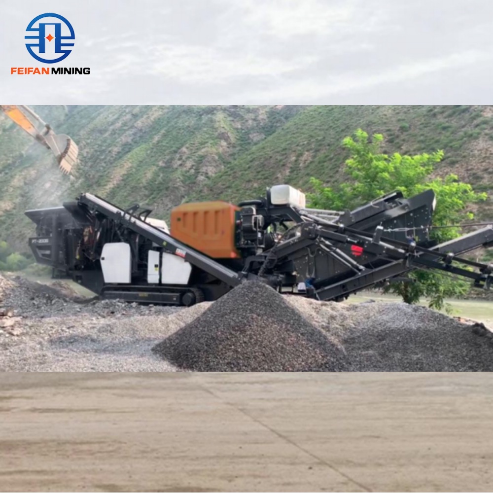FEIFAN OEM Advanced Intelligent Controlled Quarry Crushing System with High Output Capacity and Easy Transportation for Mining Industry Applications Tracked Mobile Crushing Plant
