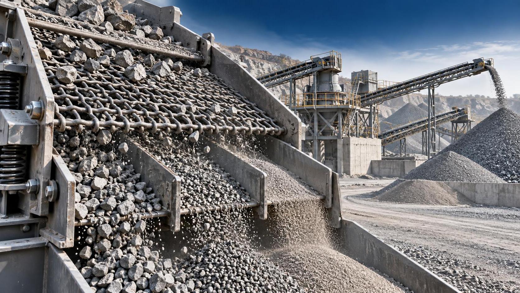 Types de toiles de criblage utilisés pour le criblage en carrière, le concassage et la séparation des matériaux