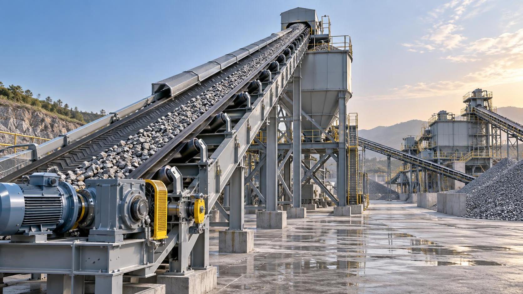 Evaluating Energy and Maintenance Costs of Inclined Aggregate Conveyors