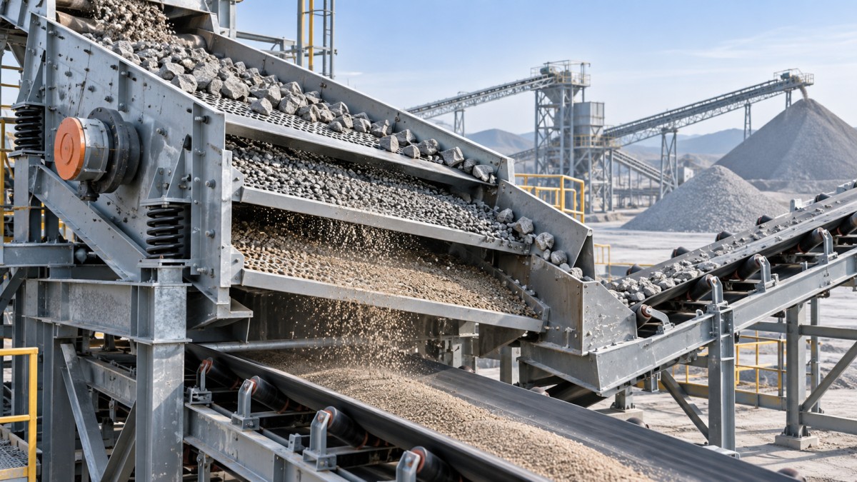 How a Vibrating Screen Separates Material by Size, Motion, and Deck Design Comment un crible vibrant sépare les matériaux selon la taille, le mouvement et la conception des étages