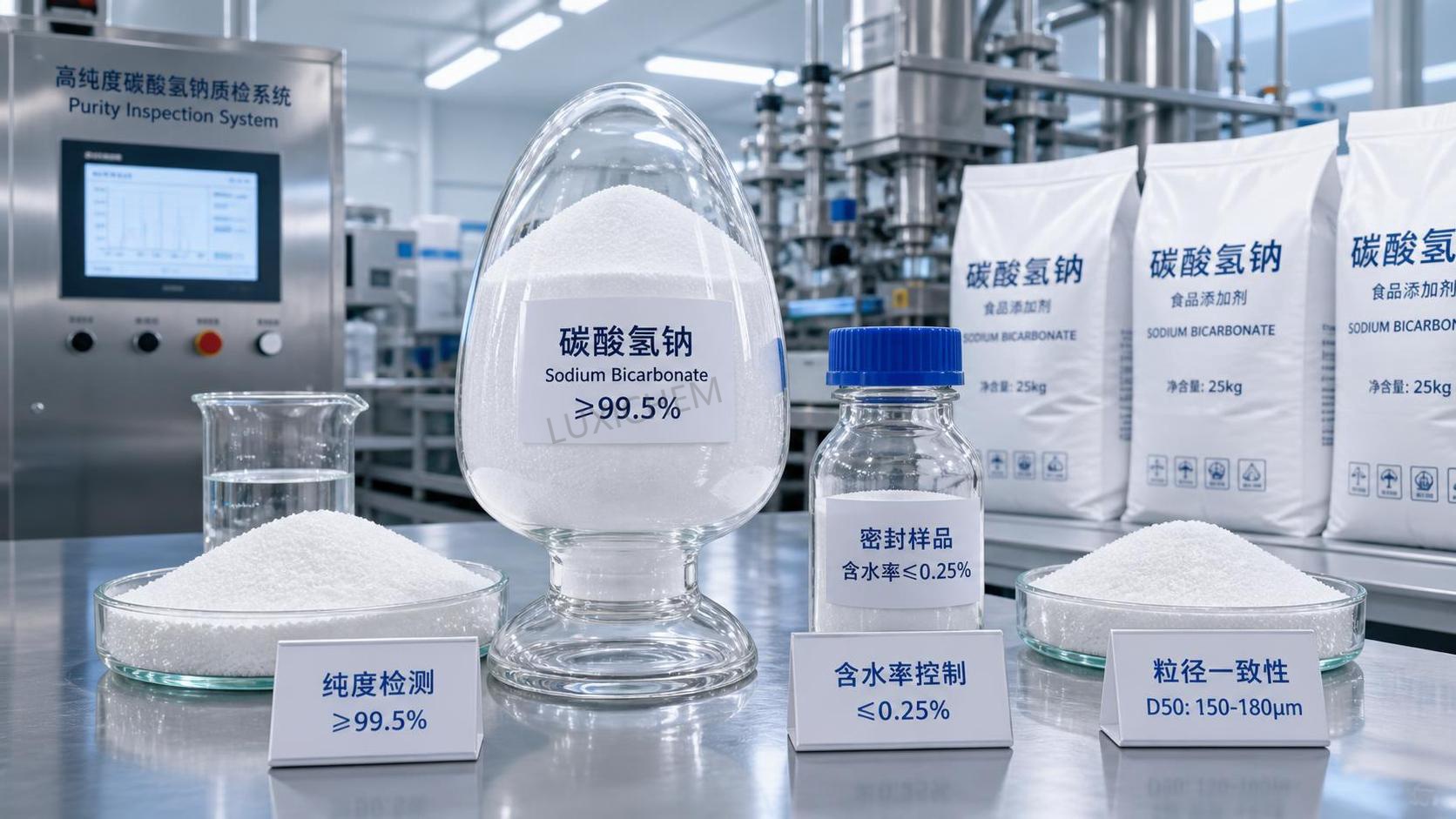 純粋な炭酸水素ナトリウムを購入する際、どの純度仕様が最も重要ですか