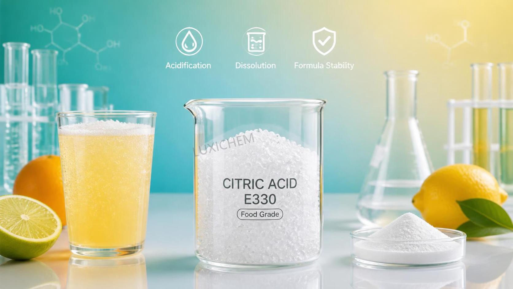Quand l’acide citrique E330 est-il adapté à une formulation alimentaire ?