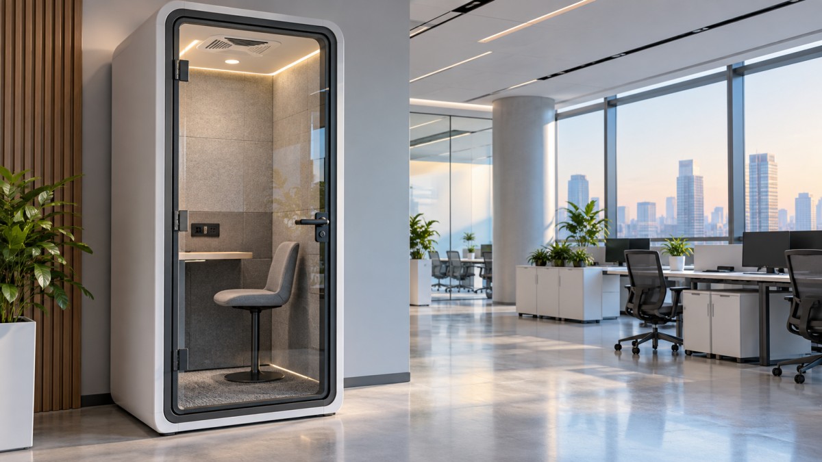 How to Prevent Door, Fan, and Lighting Issues in Office Phone Booths Comment prévenir les problèmes de porte, de ventilation et d’éclairage dans les cabines téléphoniques de bureau