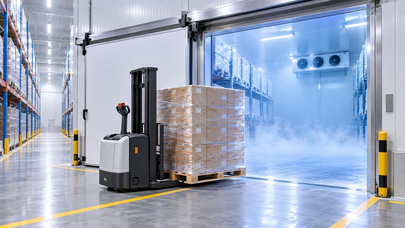 How cold room door size affects pallet handling efficiency