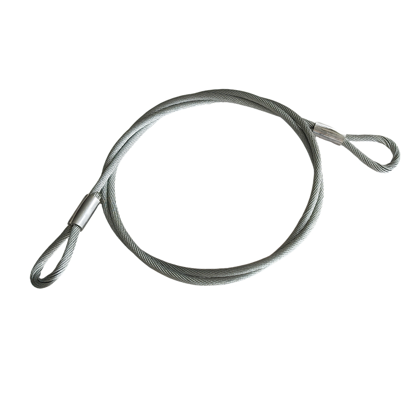 Élingue en câble d'acier galvanisé de 8mm à œil souple 3tons œil à œil pour gréement & levage
