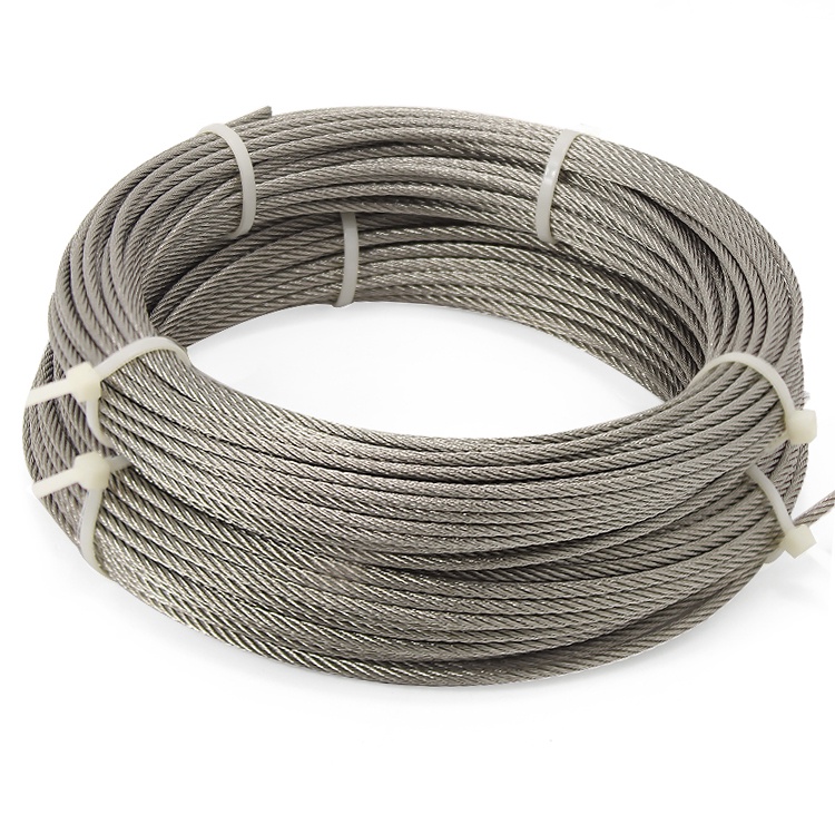 Câble en acier inoxydable 7x7 0.5-6mm utilisé pour corde à linge et clôture