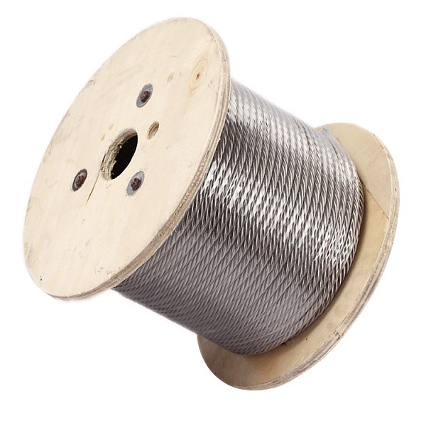Câble en acier inoxydable 7x19 0.8-14mm utilisé pour l'industrie de la pêche