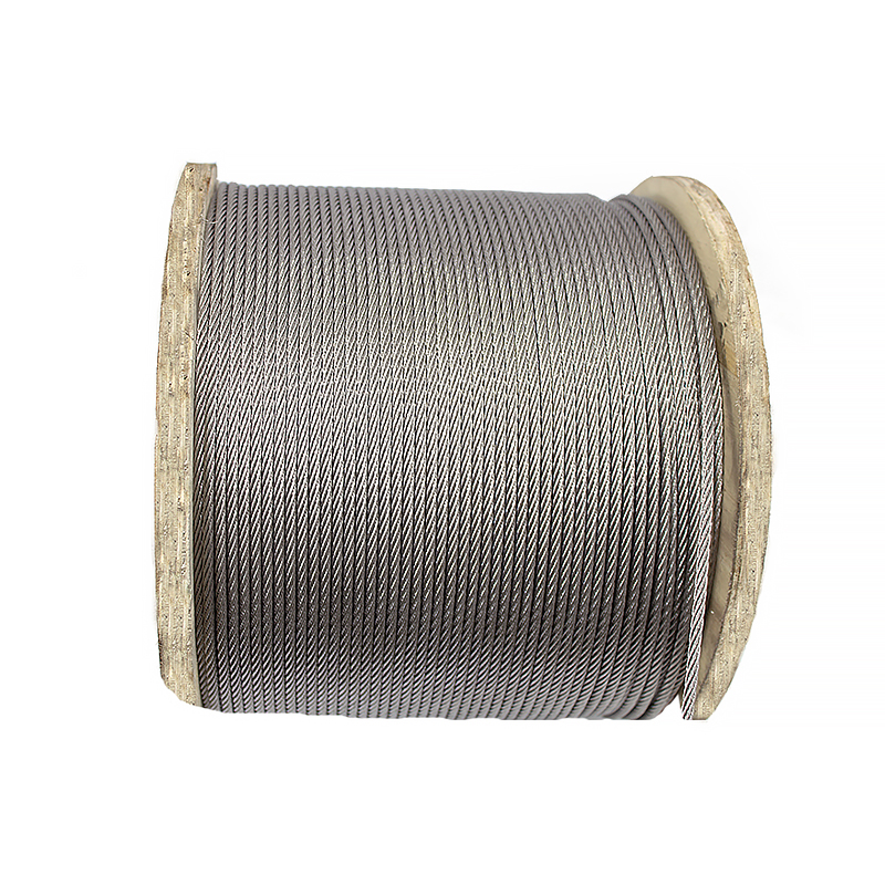 Câble en acier inoxydable 1x7 0.3-6.0mm pour suspension, traction et garde-corps