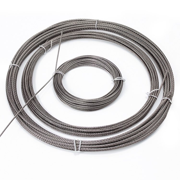 Câble en acier inoxydable 1x19 0.4-5.0mm utilisé pour l'entraînement de traction