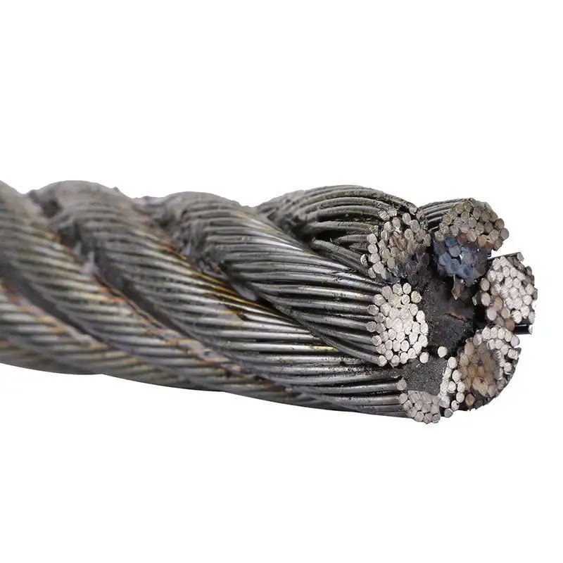Câble en acier galvanisé 6x37 10-22mm utilisé pour les machines de levage