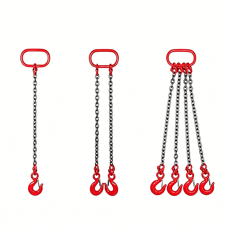 Élingue de levage en chaîne 6-22mm à 1 2 3 4 brins G80, élingue en chaîne soudée avec crochet
