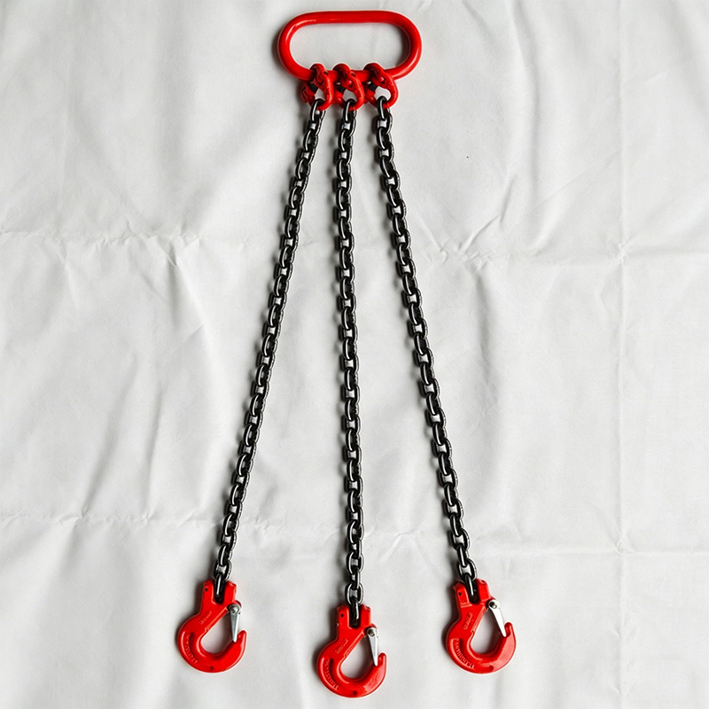 Élingue de levage en chaîne 6-22mm à 1 2 3 4 brins G80, élingue en chaîne soudée avec crochet