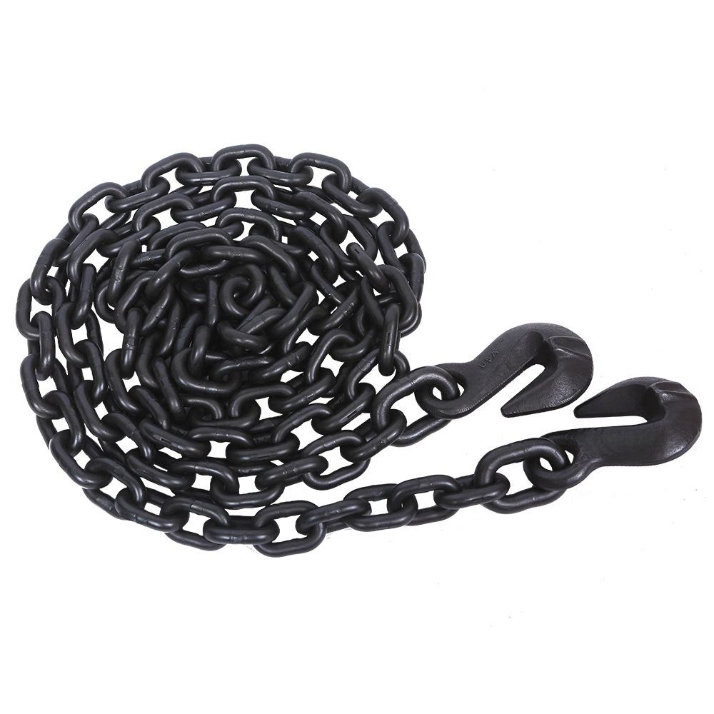 Chaîne de saisissage marine soudée en acier allié G80 galvanisée à chaud avec crochets à œil double de 8mm 10mm