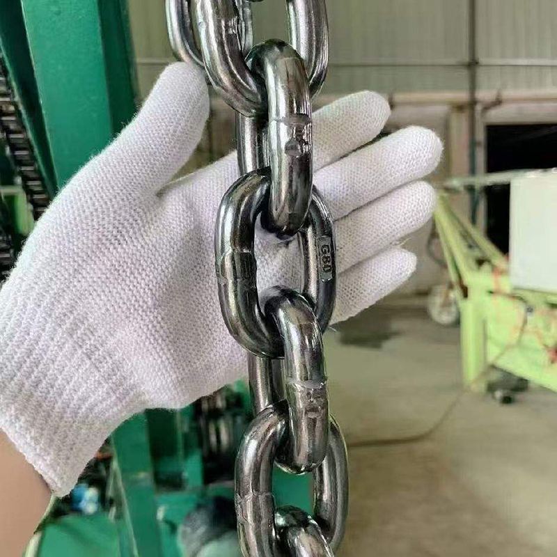 NACM90 EN818-2 G80 noir chaîne de levage robuste 6mm 8mm 10mm en acier allié