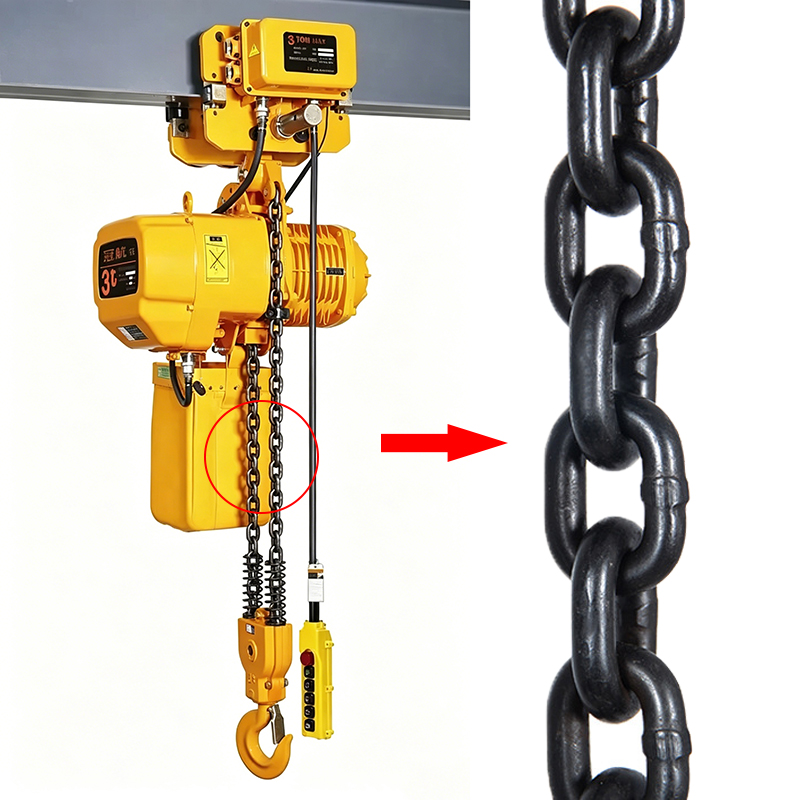 NACM90 EN818-2 G80 noir chaîne de levage robuste 6mm 8mm 10mm en acier allié