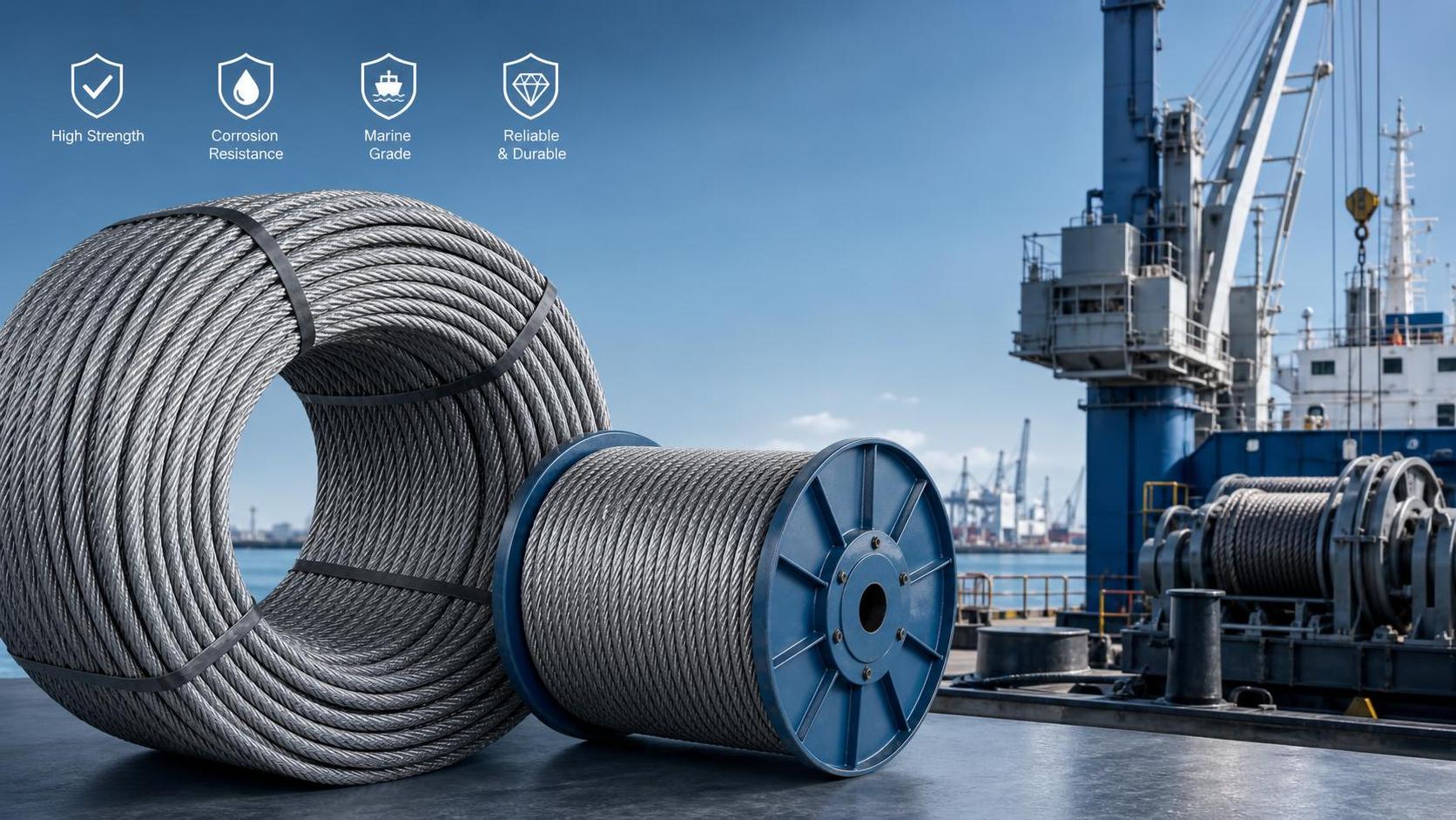 Fabricant de câbles en acier galvanisé pour applications marines