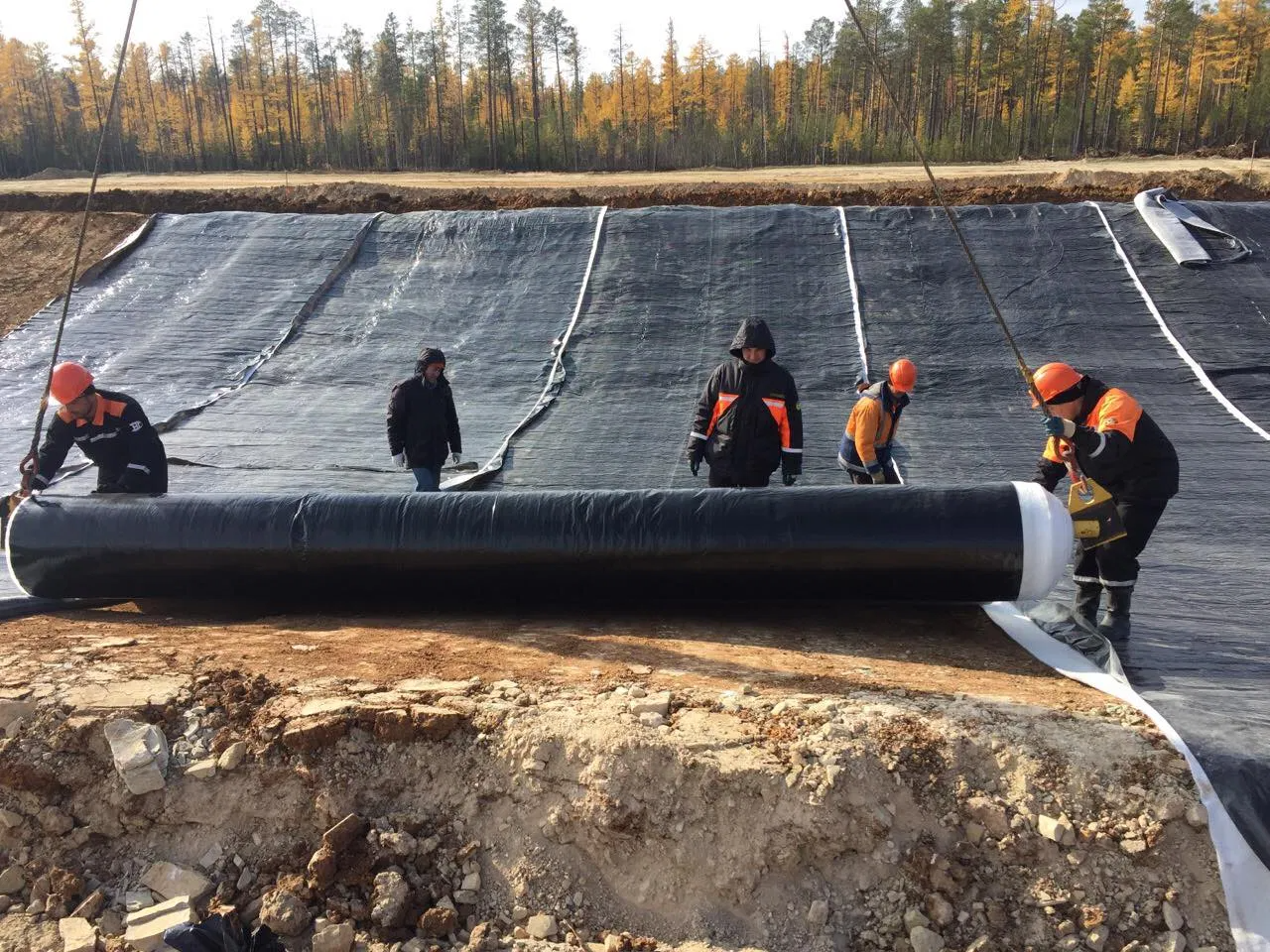 Géomembrane de barrage