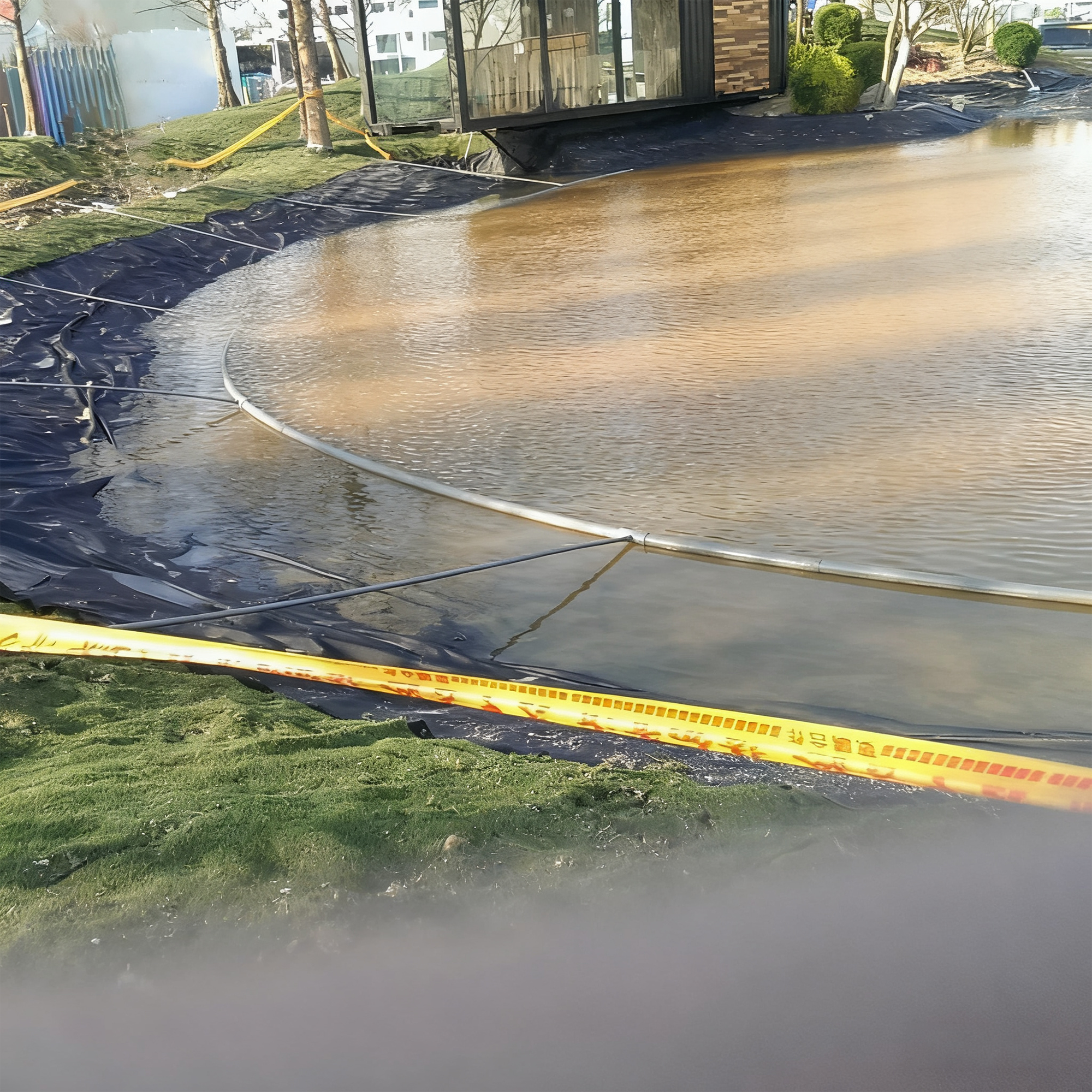 Géomembrane imperméable en HDPE LDPE PVC pour ferme piscicole, bâche de bassin en hdpe