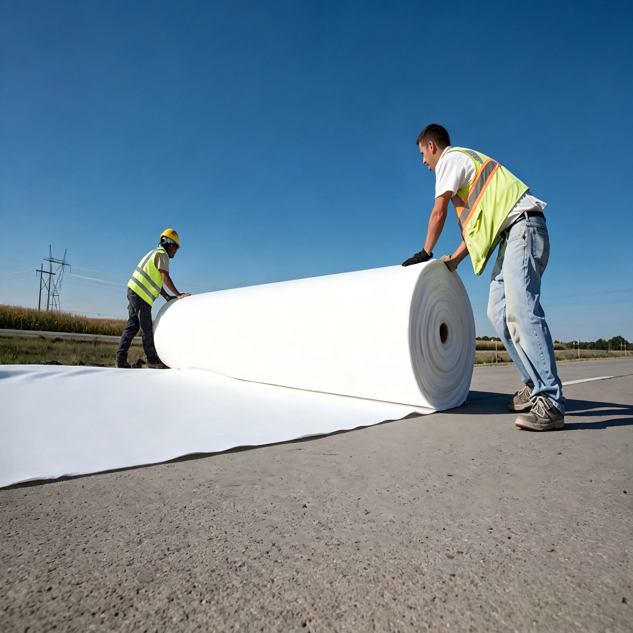Géotextile non tissé aiguilleté spunbond à filaments continus
