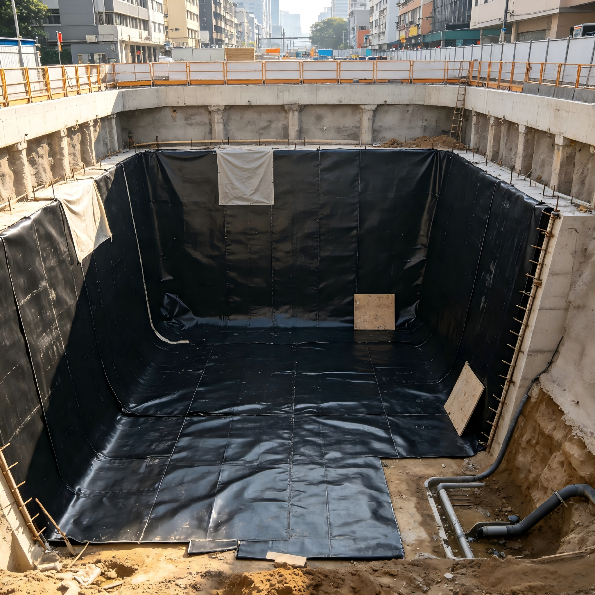 Sac-réservoir de stockage pour installation de digestion du biogaz, couvertures de collecte, revêtement d'étanchéité, membrane pour station de traitement des eaux minières, en direct