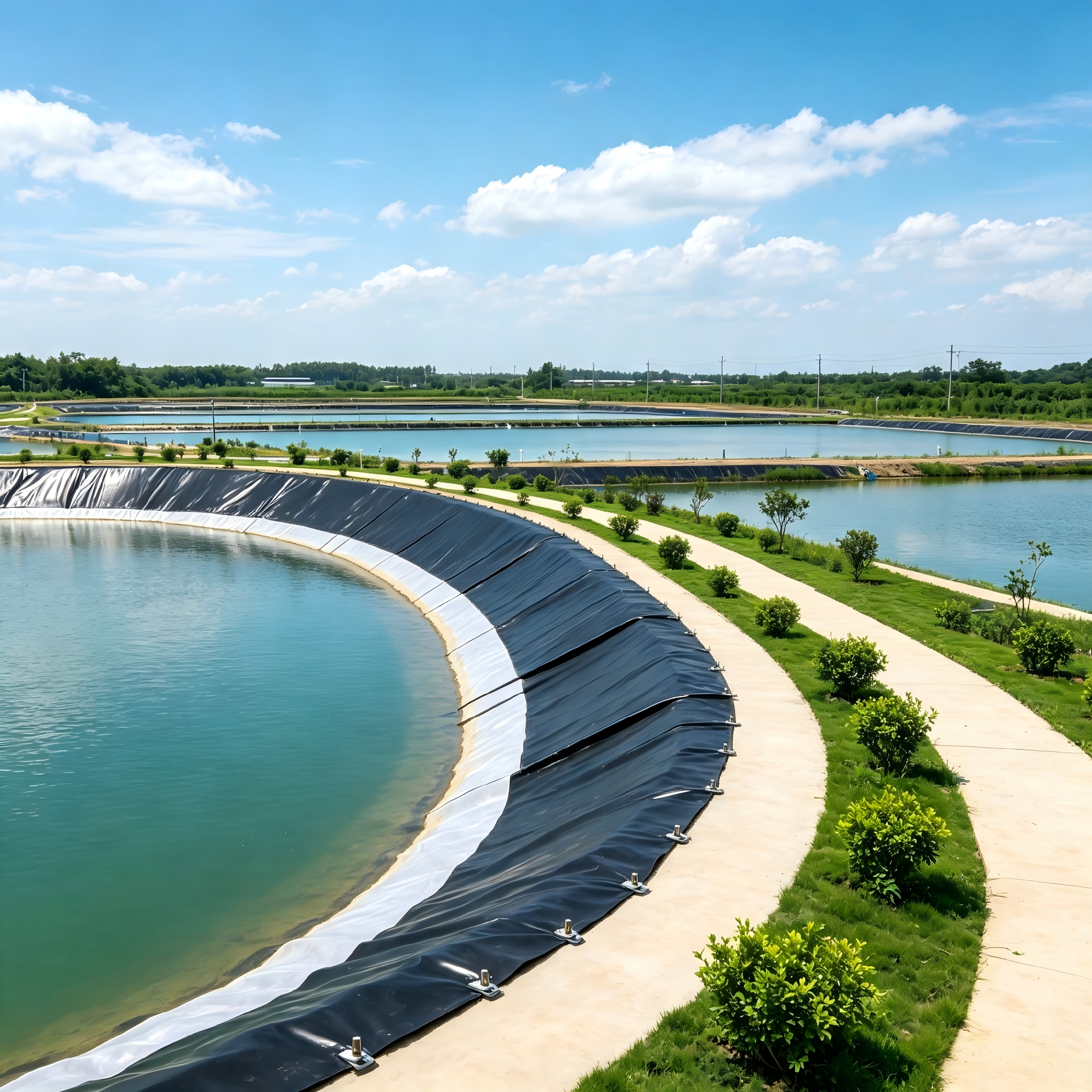 Géomembrane en HDPE pour lac artificiel