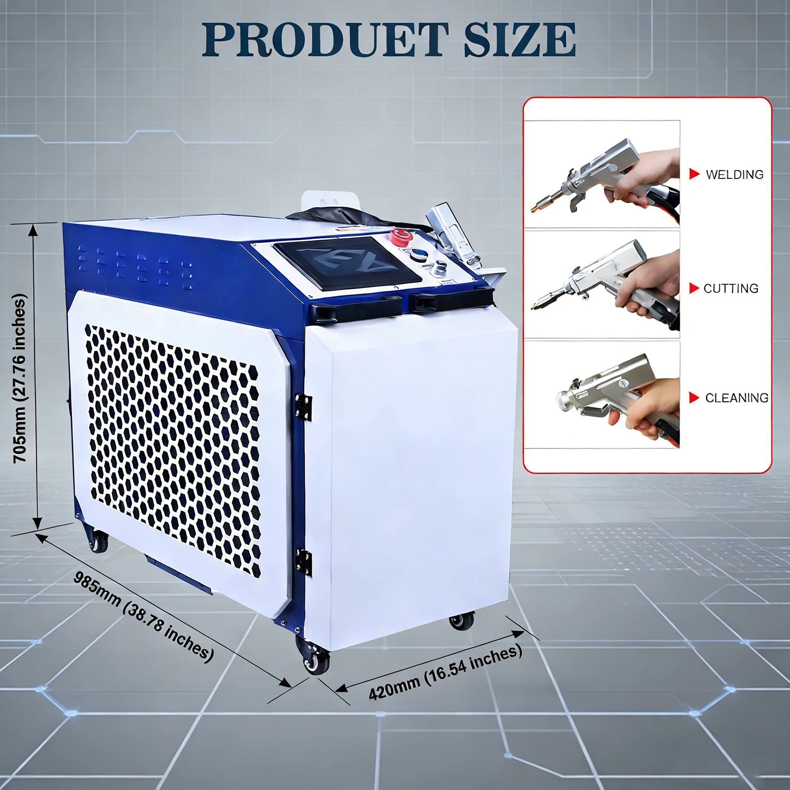 4 in 1 fiber laser welding machine