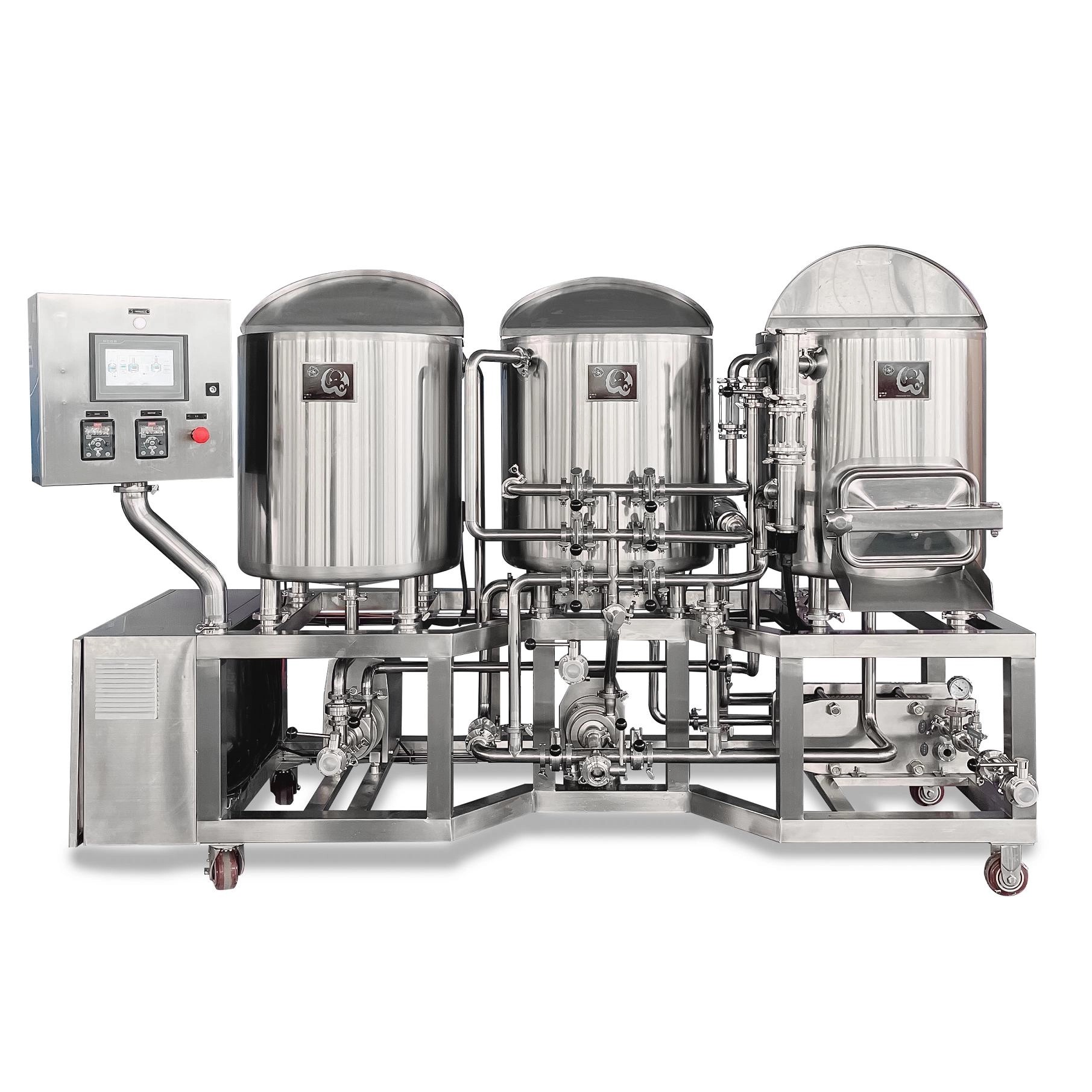 100L 3 vessel Brewhouse with PLC Controller