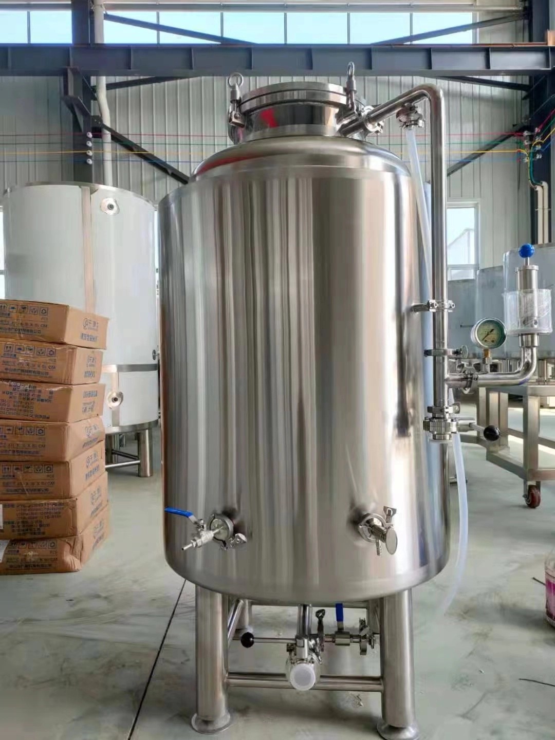 Flange Manhole Bright Beer Tanks With Good Quality