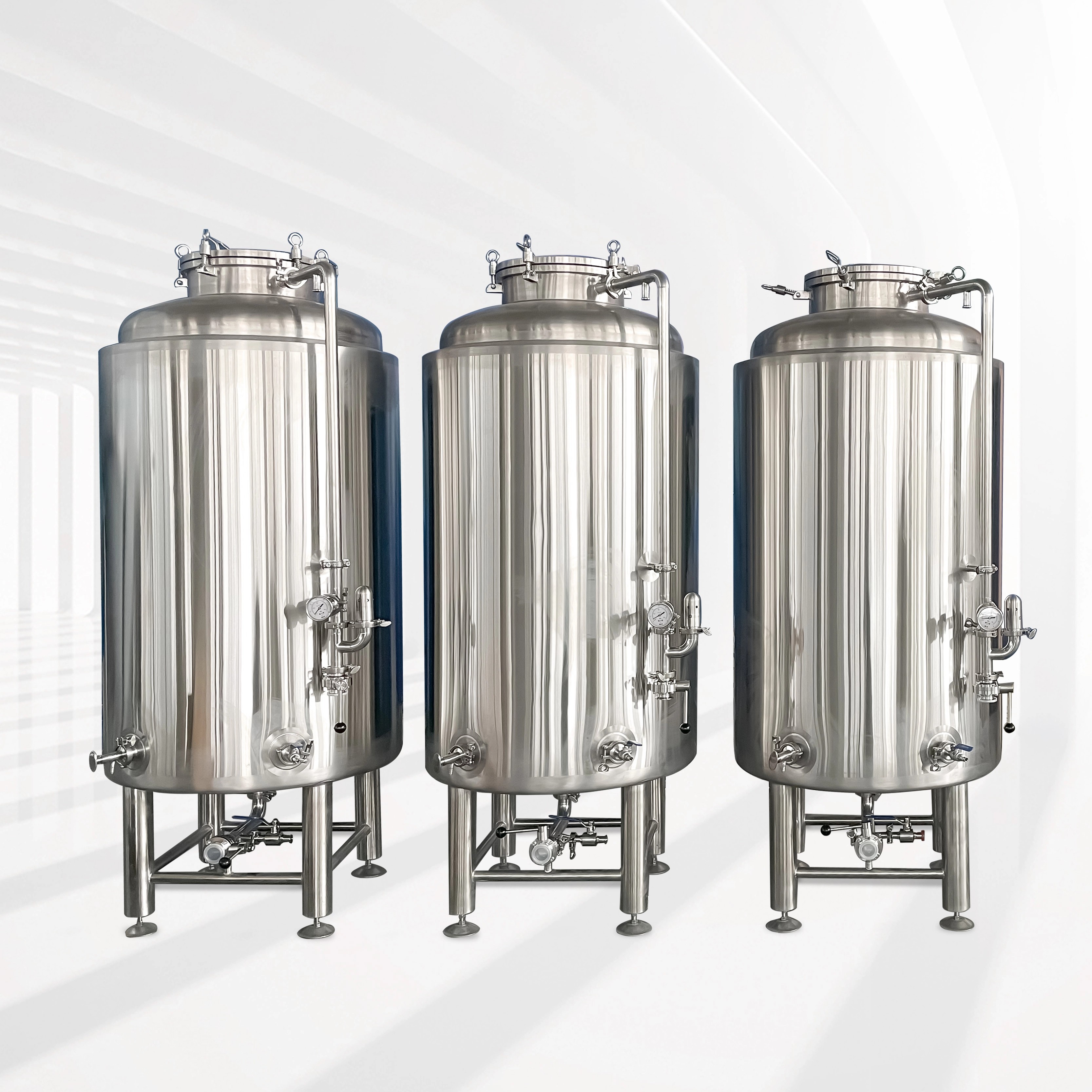 Flange Manhole Bright Beer Tanks With Good Quality