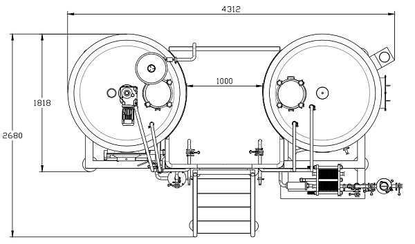 10BBL Brewhouse Top View