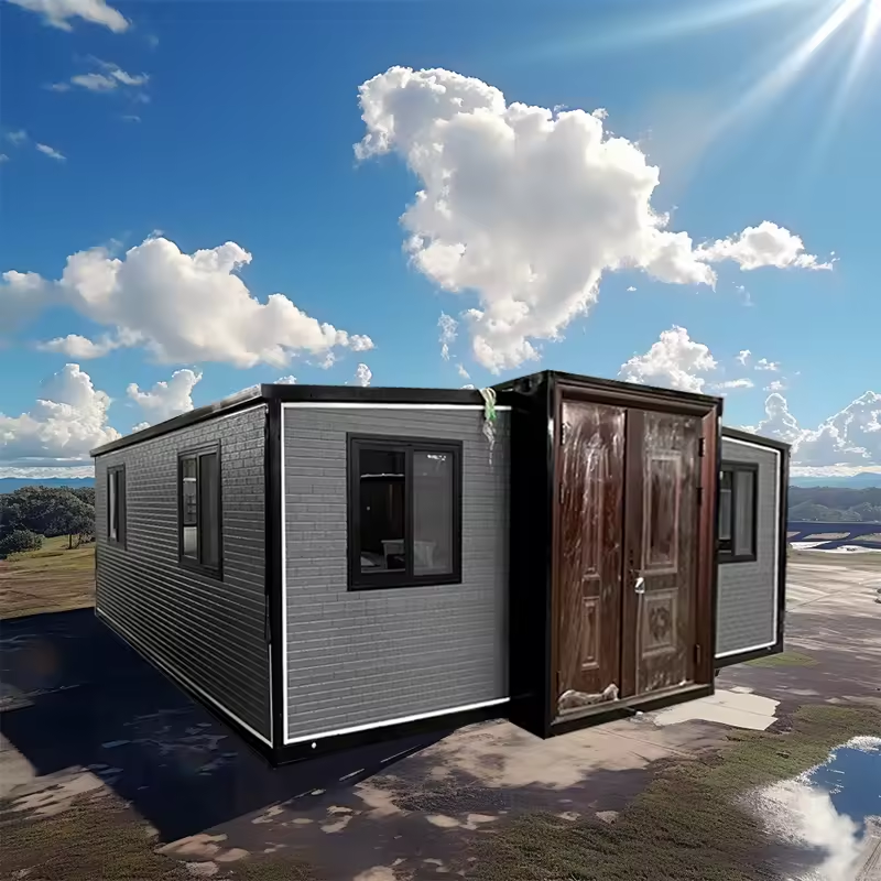 Customized Color 20ft/40ft Luxury Steel Folding Expandable Container House with Bathroom and Kitchen for Apartment Use