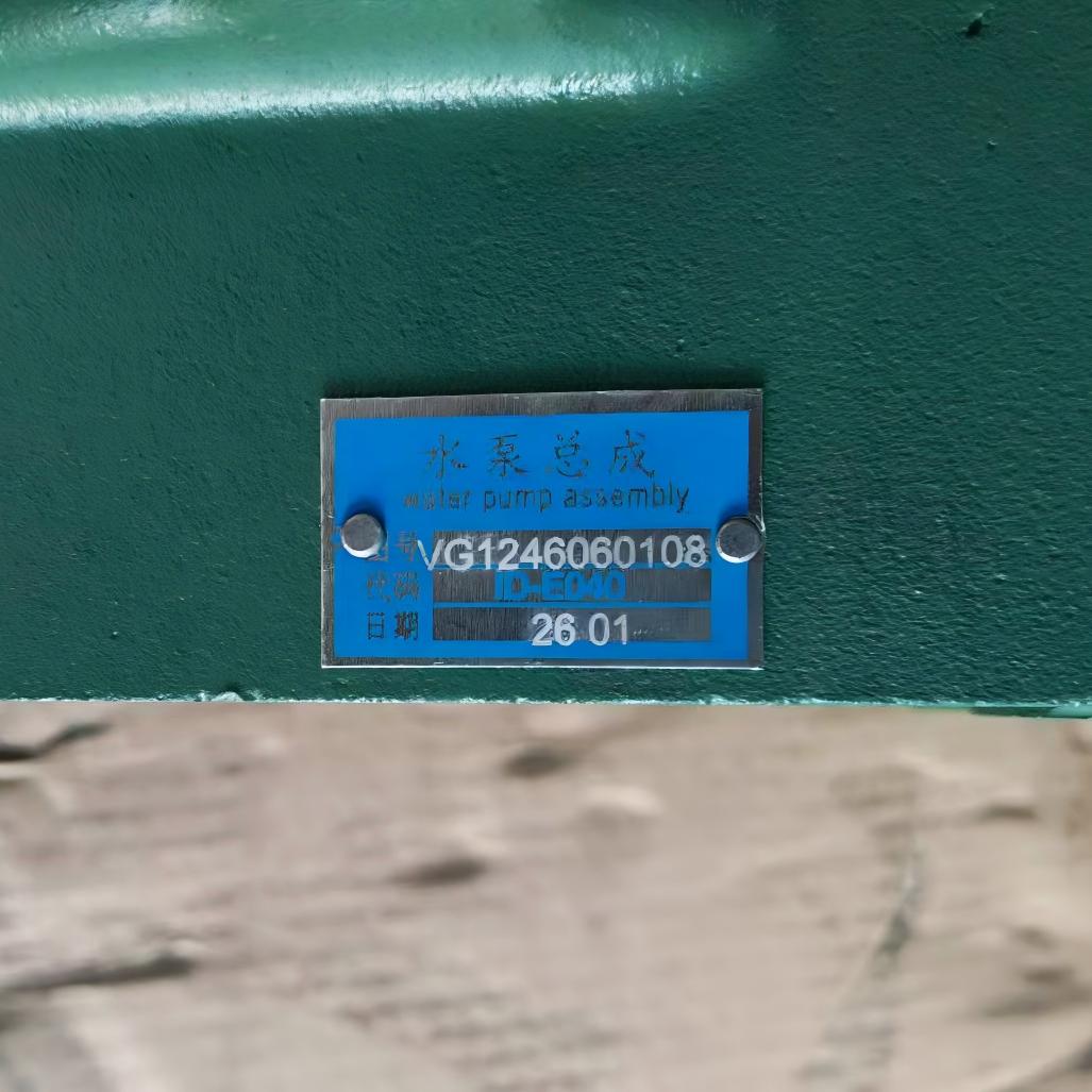 Pompe à eau D12 complète VG1246060108 ensemble de pompe à eau de refroidissement moteur pour poids lourds pour moteur SINOTRUK HOWO D12