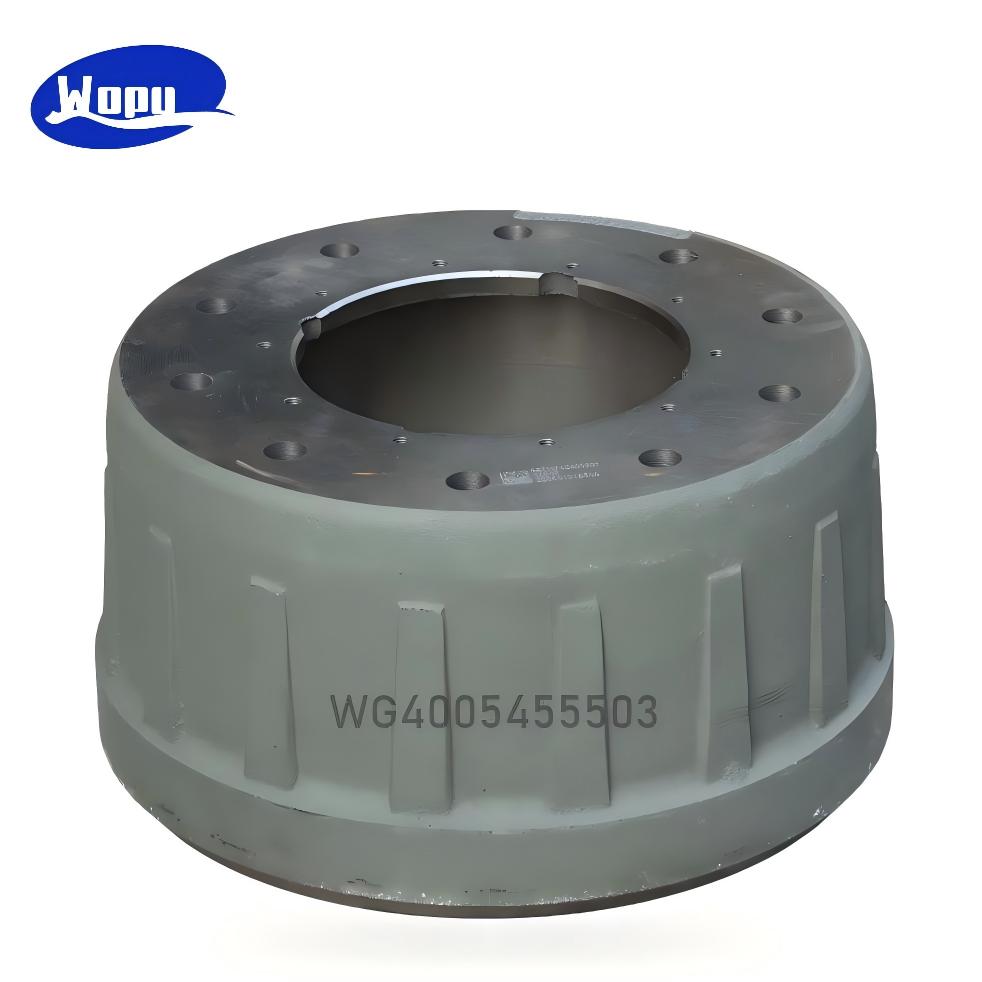 Tambour de frein Sinotruk HOWO WG4005455503 pour pièces de remplacement du système de freinage d’essieu de camion poids lourd
