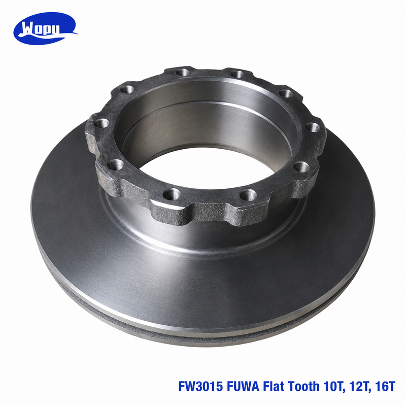 Disque de frein à dents plates FUWA FW3015 10T 12T 16T, rotor de frein pour essieu de remorque de camion poids lourd